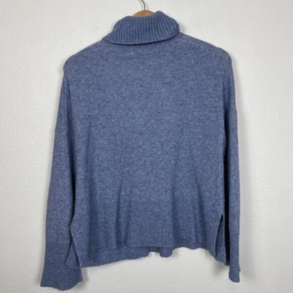 J.CREW Light Blue Wool Blend Turtleneck Knit Sweater in Supersoft Yarn Sz: S - Picture 7 of 10